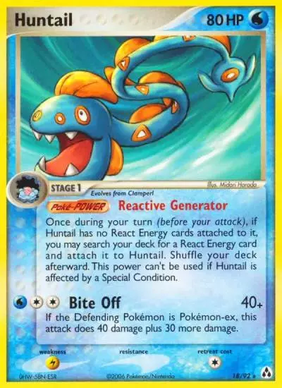 Huntail 18/92 Legend Maker Pokemon card