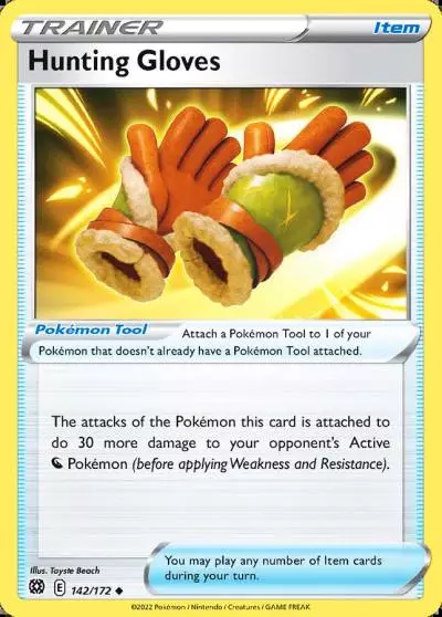 Hunting Gloves 142/172 Brilliant Stars Pokemon card