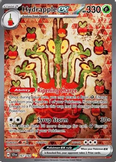 Hydrapple ex 167/142 Stellar Crown Pokemon card