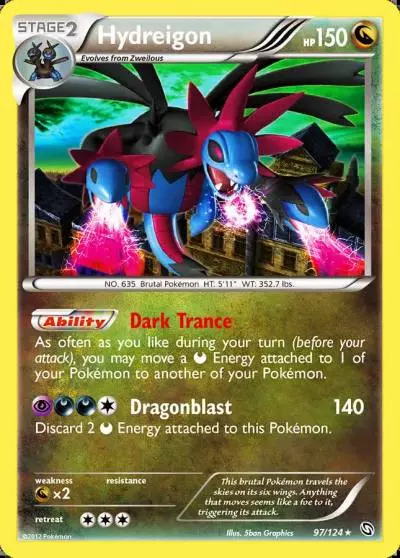 Hydreigon 97/124 Dragons Exalted Pokemon card