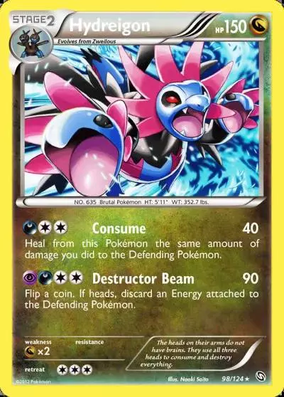 Hydreigon 98/124 Dragons Exalted Pokemon card