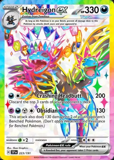 Hydreigon ex 223/191 Surging Sparks Pokemon card