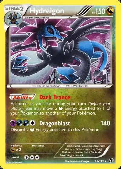 Hydreigon 99/113 Legendary Treasures Pokemon card