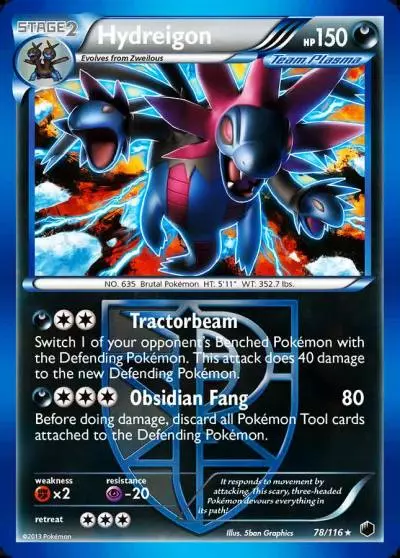 Hydreigon 78/116 Plasma Freeze Pokemon card