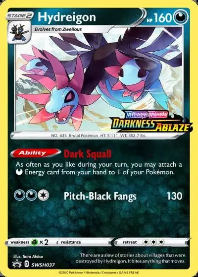 Hydreigon SWSH037/307 SWSH Black Star Promos Pokemon card