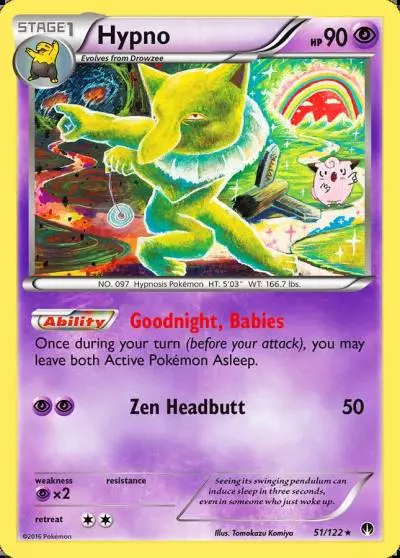 Hypno 51/122 BREAKpoint Pokemon card