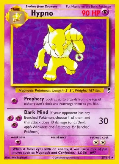 Hypno 25/110 Legendary Collection Pokemon card