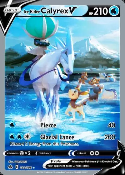 Ice Rider Calyrex V 164/198 Chilling Reign Pokemon card