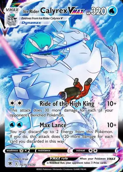 Ice Rider Calyrex VMAX TG15/30 Astral Radiance Trainer Gallery Pokemon card