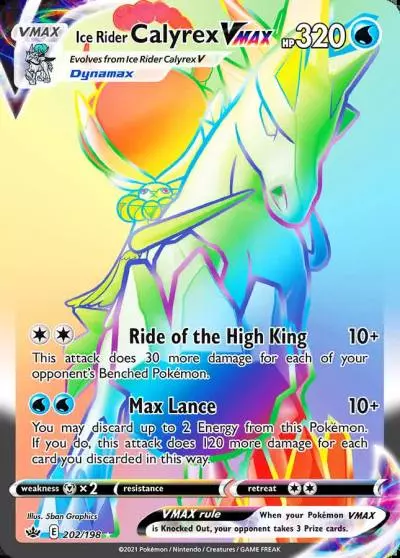 Ice Rider Calyrex VMAX 202/198 Chilling Reign Pokemon card