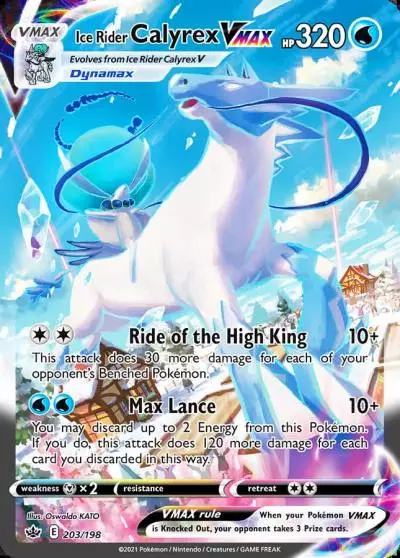 Ice Rider Calyrex VMAX 203/198 Chilling Reign Pokemon card