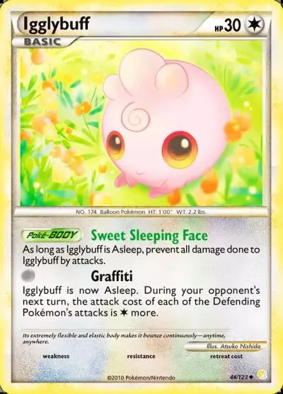Igglybuff 44/123 HeartGold & SoulSilver Pokemon card