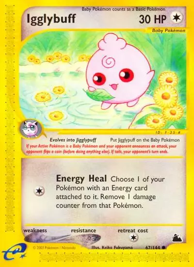 Igglybuff 67/144 Skyridge Pokemon card