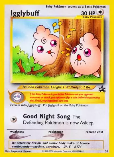 Igglybuff 36/53 Wizards Black Star Promos Pokemon card