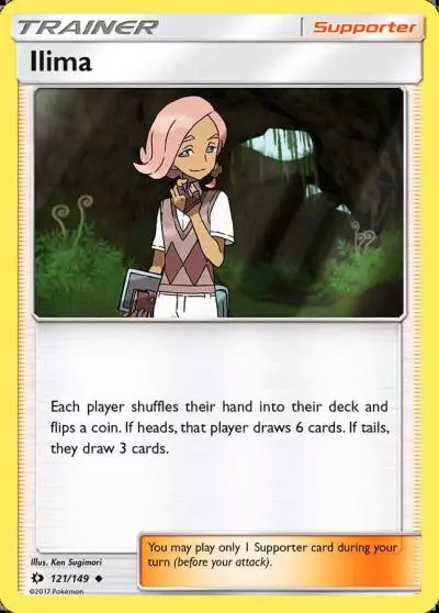 Ilima 121/149 Sun & Moon Pokemon card