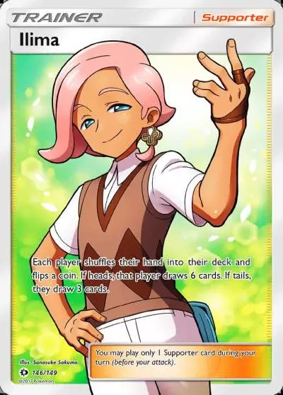 Ilima 146/149 Sun & Moon Pokemon card