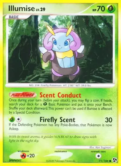 Illumise 71/106 Great Encounters Pokemon card