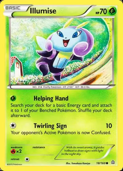 Illumise 18/160 Primal Clash Pokemon card