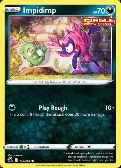 Impidimp 176/264 Fusion Strike Pokemon card