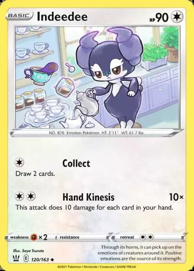 Indeedee 120/163 Battle Styles Pokemon card