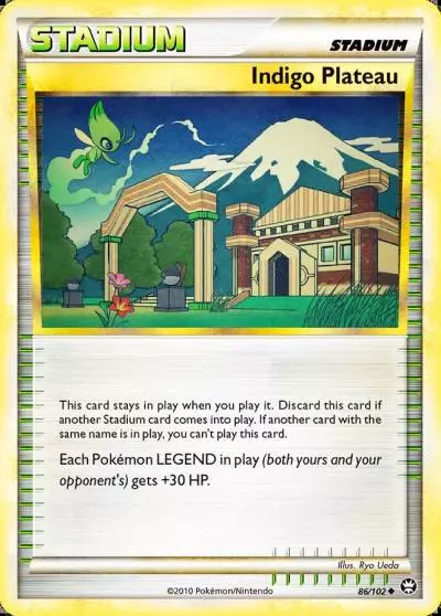 Indigo Plateau 86/102 HS—Triumphant Pokemon card