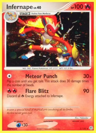 Infernape 5/130 Diamond & Pearl Pokemon card