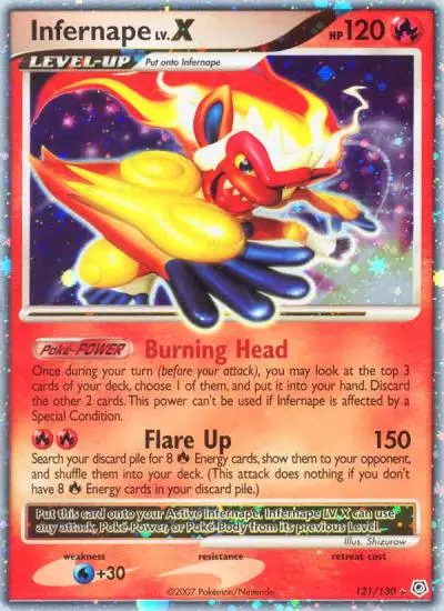 Infernape LV.X 121/130 Diamond & Pearl Pokemon card