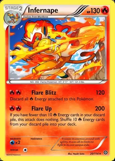 Infernape 20/114 Steam Siege Pokemon card