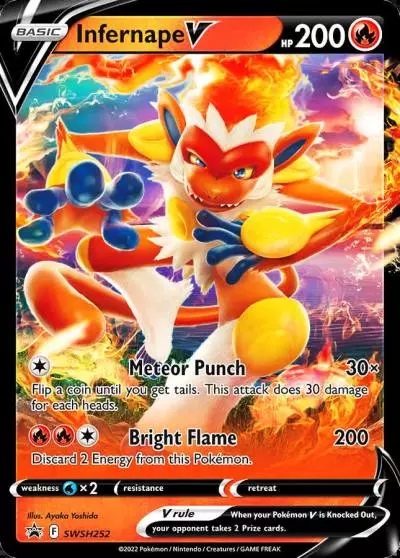 Infernape V SWSH252/307 SWSH Black Star Promos Pokemon card