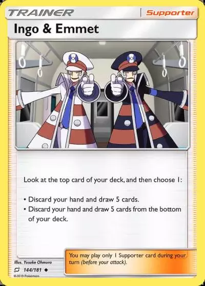 Ingo & Emmet 144/181 Team Up Pokemon card