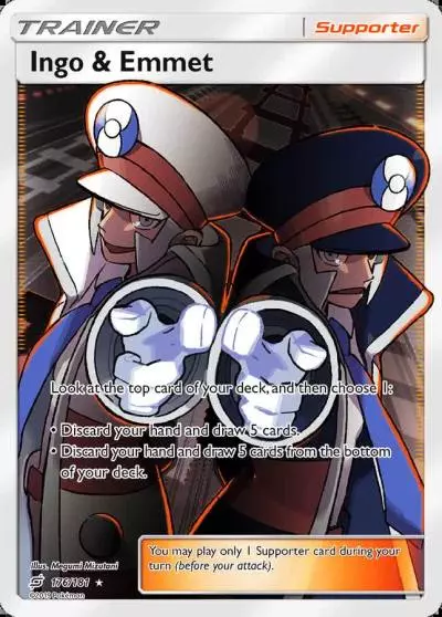 Ingo & Emmet 176/181 Team Up Pokemon card