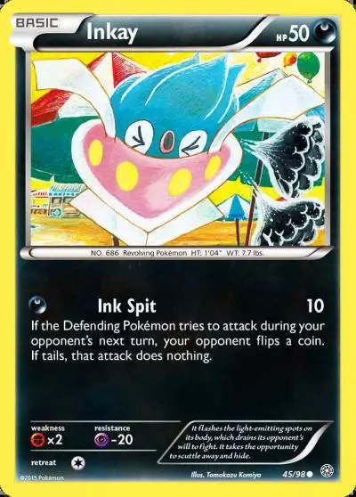 Inkay 45/98 Ancient Origins Pokemon card