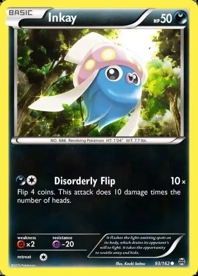 Inkay 93/162 BREAKthrough Pokemon card