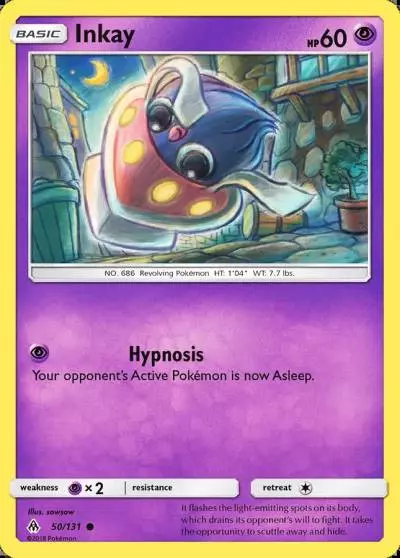 Inkay 50/131 Forbidden Light Pokemon card