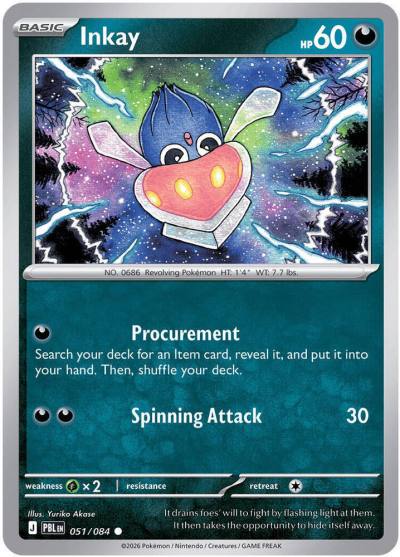 Inkay 51/84 Pitch Black Pokemon card