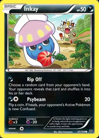 Inkay 41/108 Roaring Skies Pokemon card