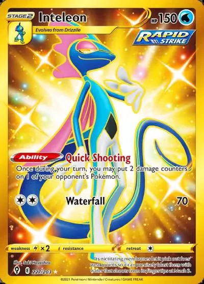 Inteleon 227/203 Evolving Skies Pokemon card