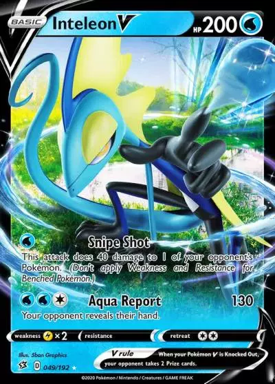 Inteleon V 49/192 Rebel Clash Pokemon card