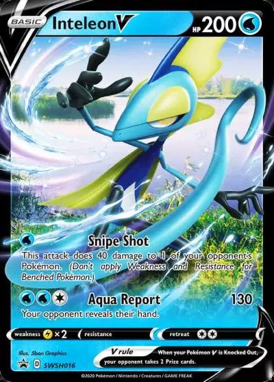 Inteleon V SWSH016/307 SWSH Black Star Promos Pokemon card