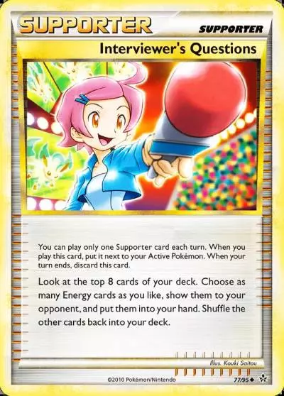 Interviewer's Questions 77/95 HS—Unleashed Pokemon card