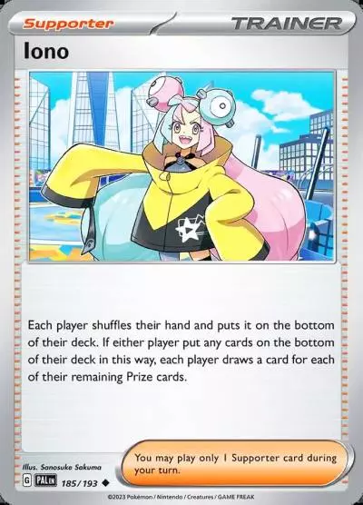 Iono 185/193 Paldea Evolved Pokemon card
