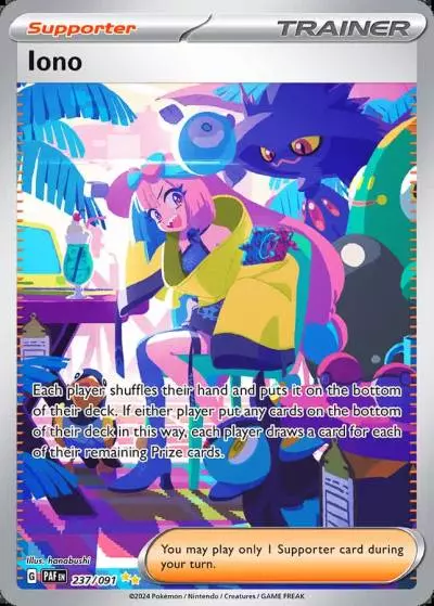 Iono 237/91 Paldean Fates Pokemon card