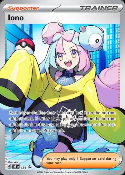 Iono 124/165 Scarlet & Violet Black Star Promos Pokemon card