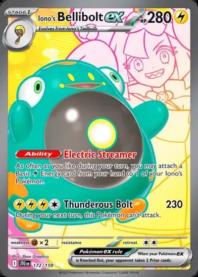 Iono's Bellibolt ex 172/159 Journey Together Pokemon card