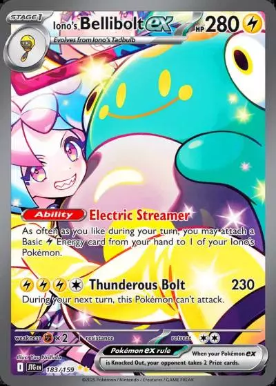 Iono's Bellibolt ex 183/159 Journey Together Pokemon card