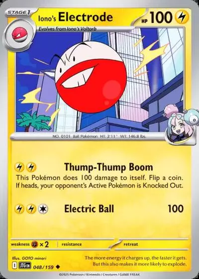 Iono's Electrode 48/159 Journey Together Pokemon card