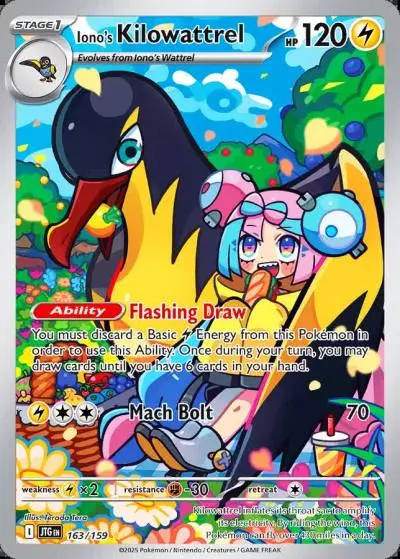 Iono's Kilowattrel 163/159 Journey Together Pokemon card