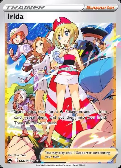 Irida GG63/70 Crown Zenith Galarian Gallery Pokemon card