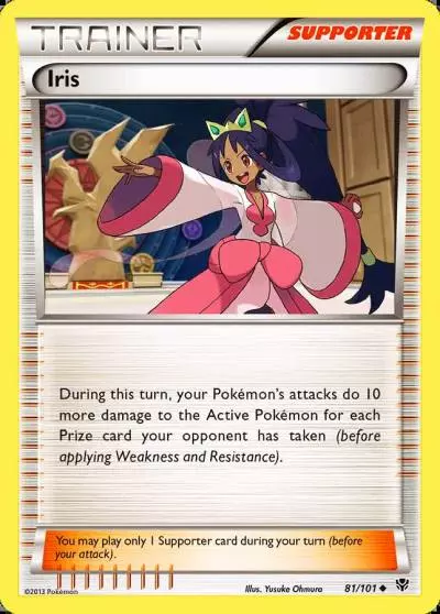 Iris 81/101 Plasma Blast Pokemon card