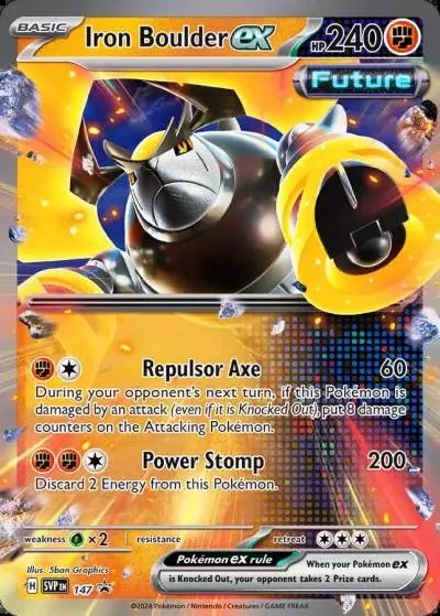 Iron Boulder ex 147/165 Scarlet & Violet Black Star Promos Pokemon card